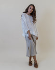 Woman Wearing La Bottega di Brunella Top Maglia Europa - Campagna Latte - Tops LUXAMORE