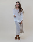 Woman Wearing La Bottega di Brunella Top Maglia Europa - Campagna Latte - Tops LUXAMORE