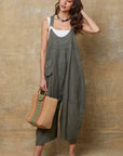 Linen Jumpsuit Made in Italy Tobacco - LUXAMORE