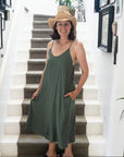 Alemais Sustainable Florence-Shirt close up worn by model LUXAMORE