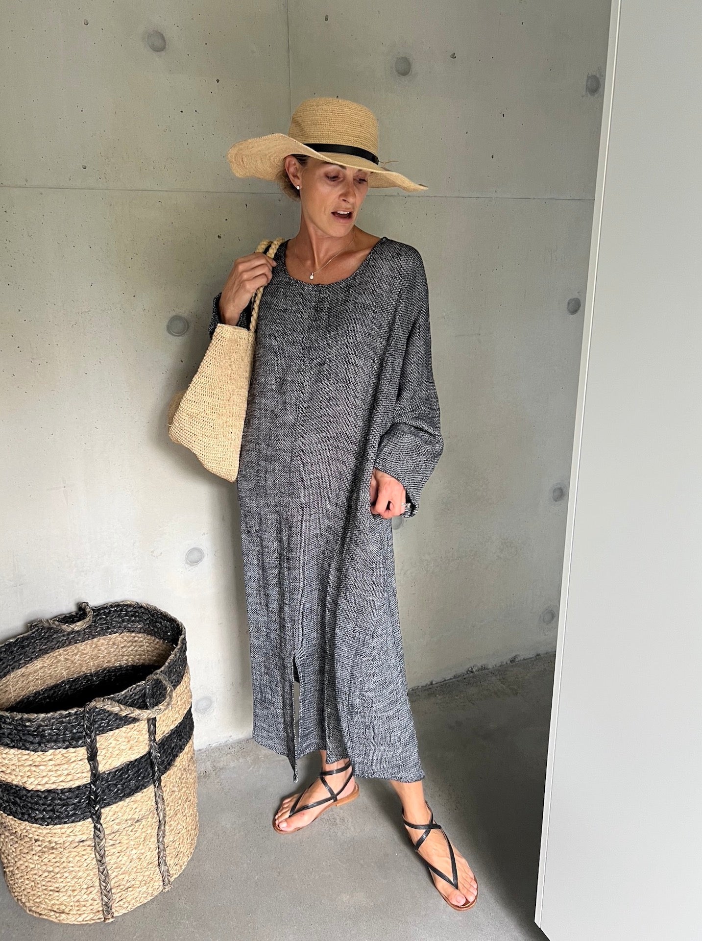 Woman Wearing Made in Mada Hat Gaston - hat LUXAMORE