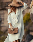 Woman Wearing Made in Mada Hat AZIZ - hat LUXAMORE