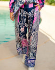 Miss Goodlife Freedom Pants Made in Italy worn by model in natural setting LUXAMORE