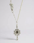 Woman Wearing Orna Curio Vintage Bespoke Pearl and Diwali Flower Necklace - necklace LUXAMORE