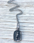 Cardinal necklace Memorial jewelry bird lover gift: Gold / 18” LUXAMORE