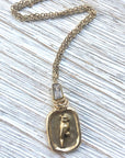 Cardinal necklace Memorial jewelry bird lover gift: Gold / 18” LUXAMORE
