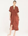 Sanctamuerte Dress worn by model in natural setting LUXAMORE