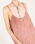 Sanctamuerte Dress worn by model in natural setting LUXAMORE