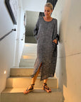 Estilo Emporio Neve Linen Dress - Battista Blue Notte