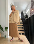 Lemme Maglione Mantella Oversize in Misto Cashmere: Beige