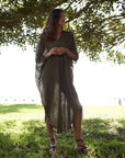 Pre Order La Bottega di Brunella Linen Dress Vestito Fausta Garzata - Fossil