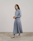 Lemme Cashmere blend pleated skirt: Caramello
