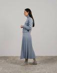 Lemme Cashmere blend pleated skirt: Caramello
