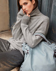 Woman Wearing Jamin Puech Bag - Lucien Cross Body and Shoulder - Black - Bag LUXAMORE