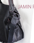Woman Wearing Jamin Puech Bag - Lucien Cross Body and Shoulder - Black - Bag LUXAMORE