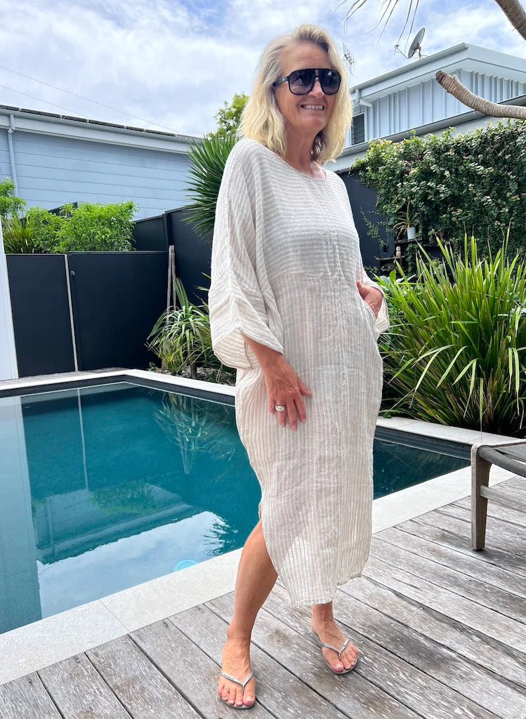 Luxury Linen Nebbillio Dress - Estilo Emporio