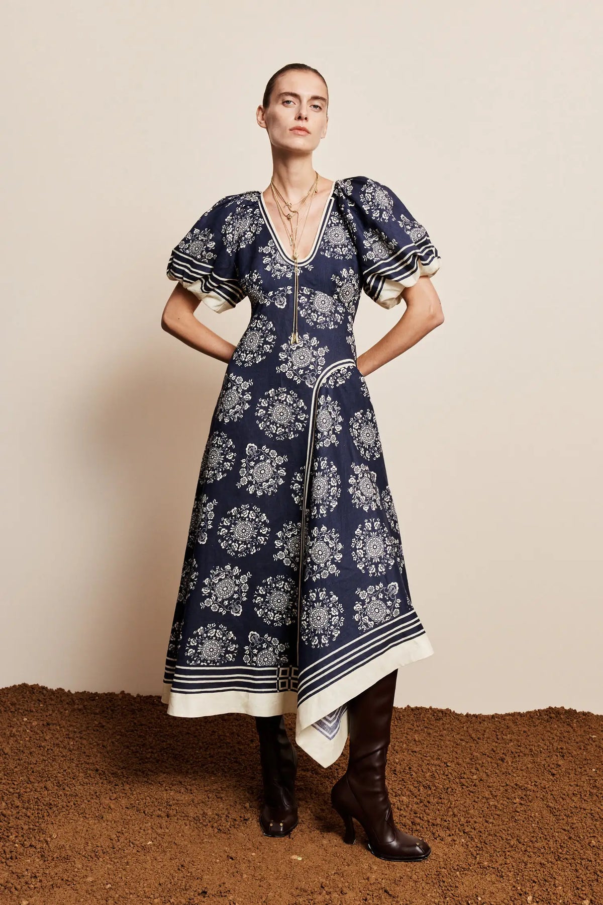 ALÉMAIS Banderra Midi Dress Sustainable LUXAMORE