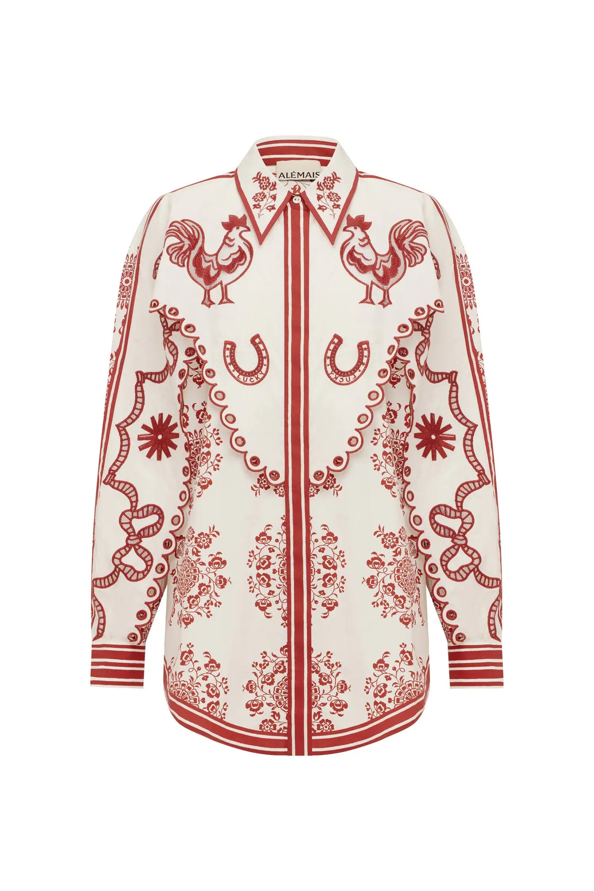 ALÉMAIS Giddy Embroidered Shirt Sustainable LUXAMORE