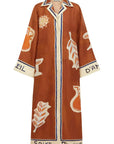 ALÉMAIS Soleil D'amour Silk Shirtdress LUXAMORE  