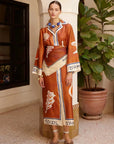 ALÉMAIS Soleil D'amour Silk Shirtdress LUXAMORE  