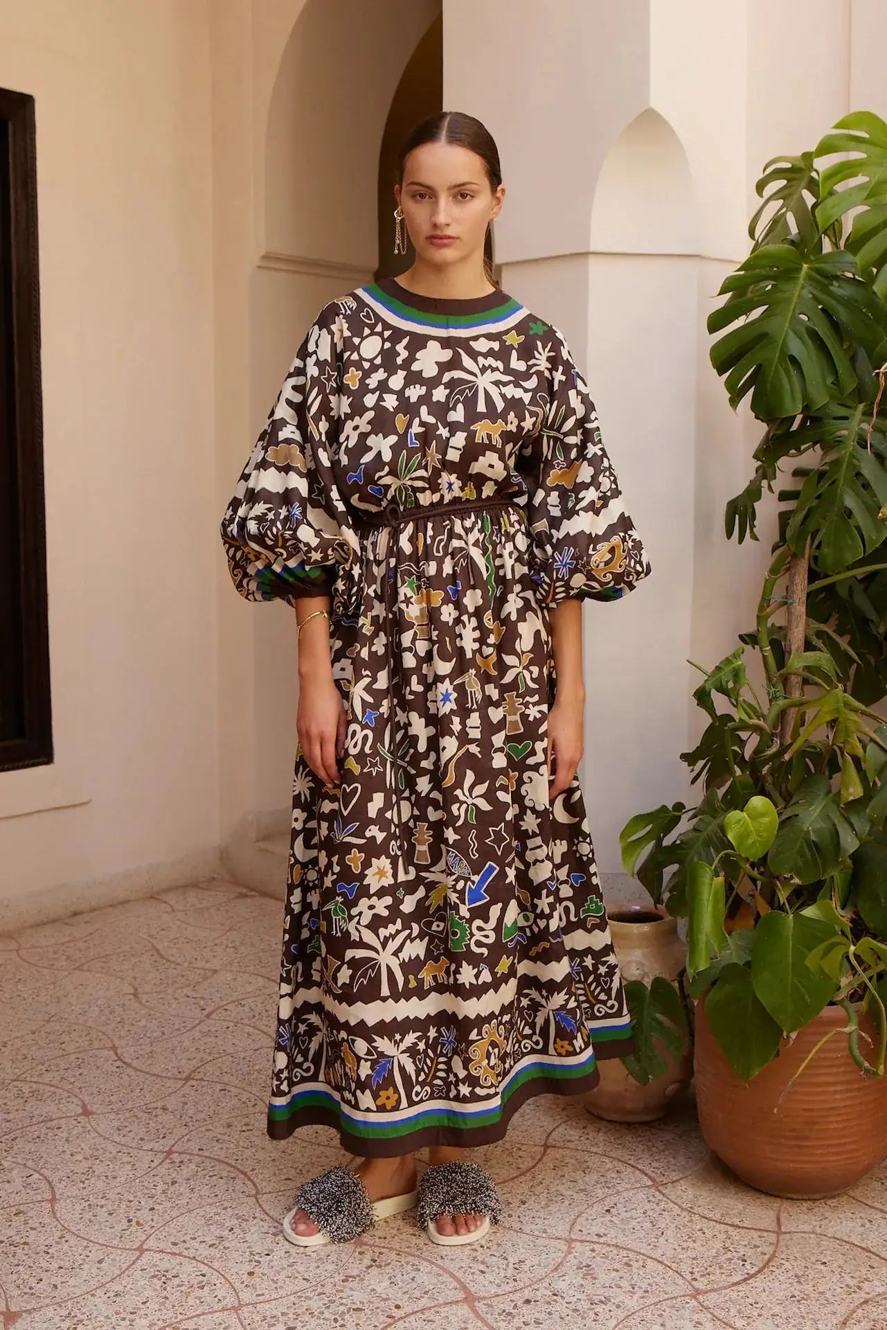ALÉMAIS Maroc Midi Dress LUXAMORE  