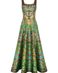 ALEMAIS sustainable Charlotte Gown in featuring a fitted bodice and sweeping full skirt.. LUXAMORE