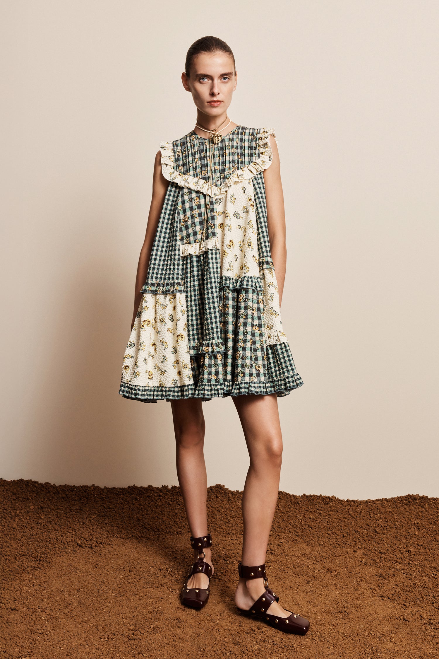 ALÉMAIS Outrider Seersucker Mini Dress