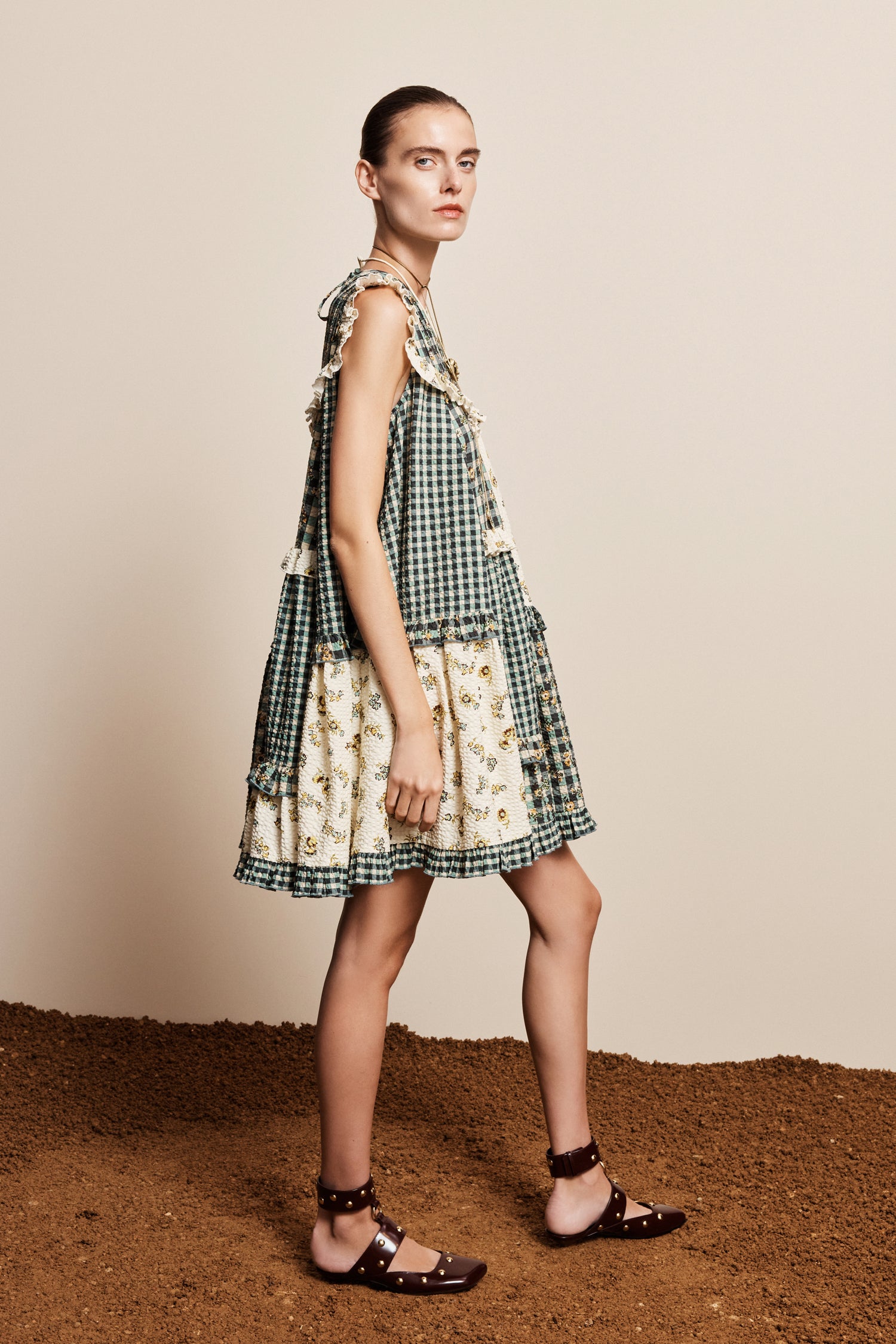 ALÉMAIS Outrider Seersucker Mini Dress