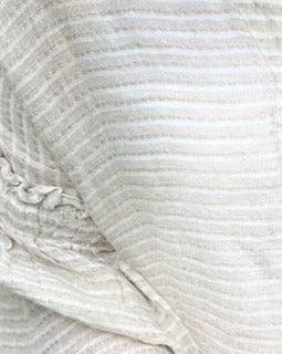 Alemais Sustainable Florence-Shirt close up worn by model LUXAMORE