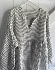 Alemais Sustainable Florence-Shirt close up worn by model LUXAMORE
