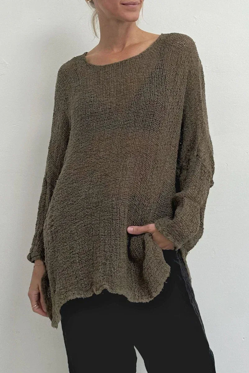 Alemais Sustainable Florence-Shirt close up worn by model LUXAMORE