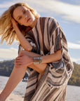 Alemais Sustainable Florence-Shirt close up worn by model LUXAMORE