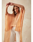 Alemais Sustainable Florence-Shirt close up worn by model LUXAMORE