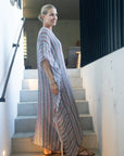Alemais Sustainable Florence-Shirt close up worn by model LUXAMORE