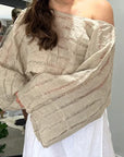 Alemais Sustainable Florence-Shirt close up worn by model LUXAMORE