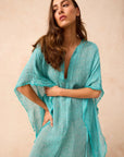 Alemais Sustainable Florence-Shirt close up worn by model LUXAMORE