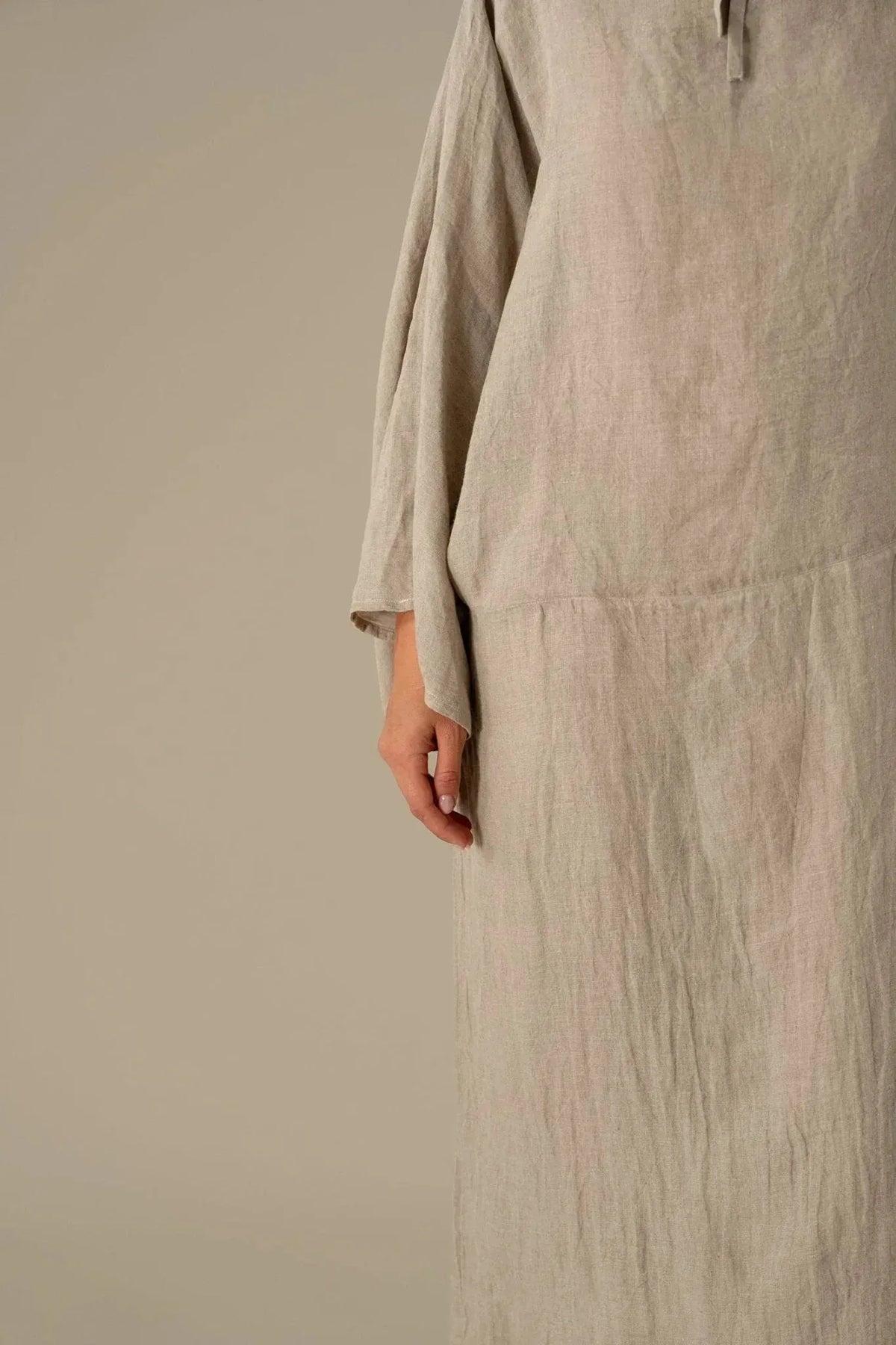Alemais Sustainable Florence-Shirt close up worn by model LUXAMORE