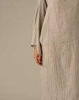 Alemais Sustainable Florence-Shirt close up worn by model LUXAMORE
