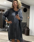Alemais Sustainable Florence-Shirt close up worn by model LUXAMORE