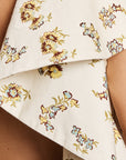Alemais Sustainable Florence-Shirt close up worn by model LUXAMORE