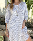 Bypias Hallie Linen Kaftan White LUXAMORE  