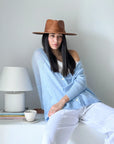 Bypias Isadora Alpaca Cardigan - Ice Blue LUXAMORE  