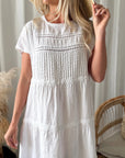 Bypias Liliana Linen Dress - White LUXAMORE  