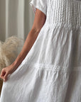 Bypias Liliana Linen Dress - White LUXAMORE  