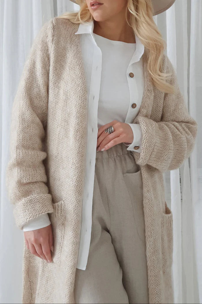 Bypias Slowly Morning Cardigan - Beige LUXAMORE  