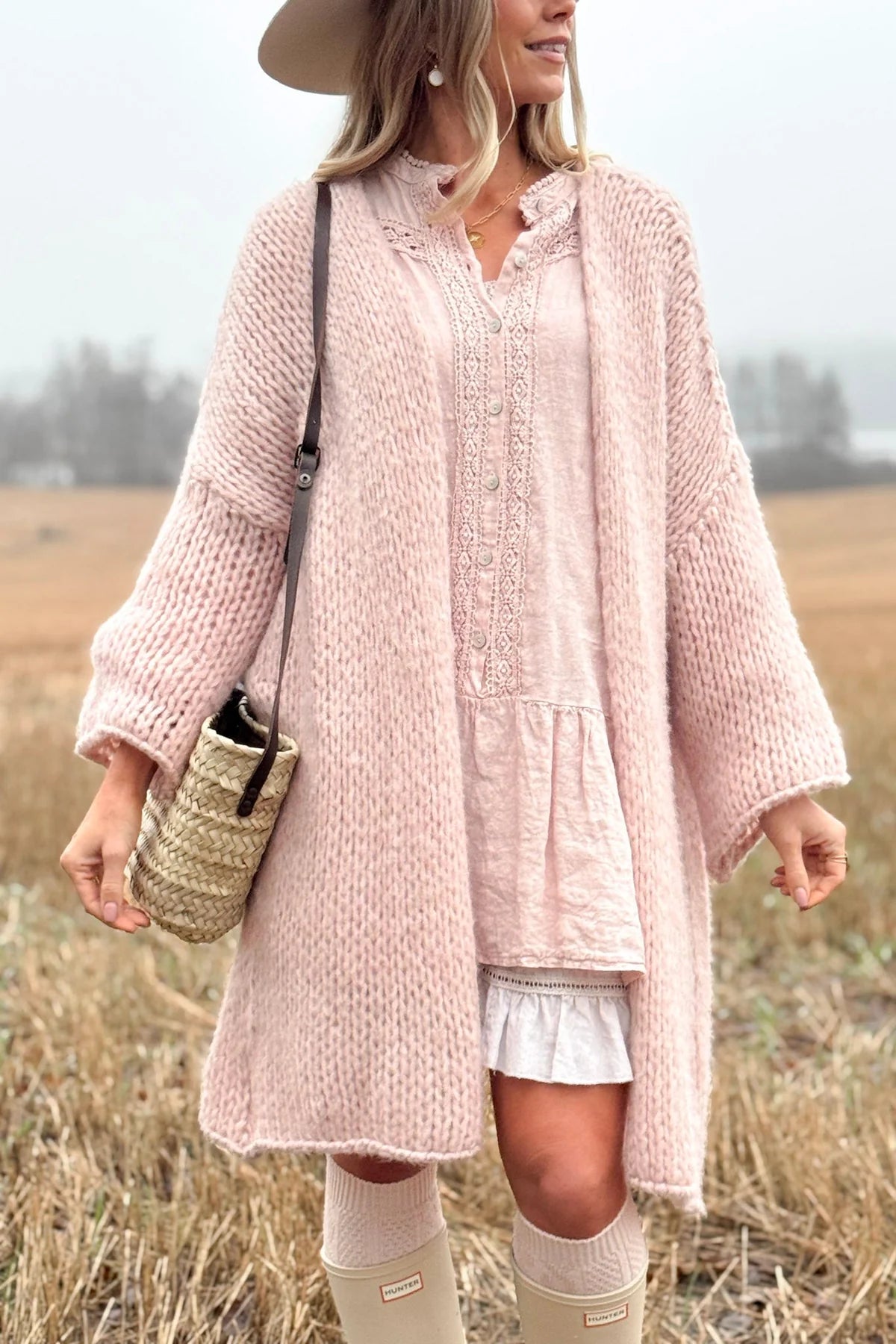 Bypias Soft Muse Cardigan - Pink LUXAMORE  