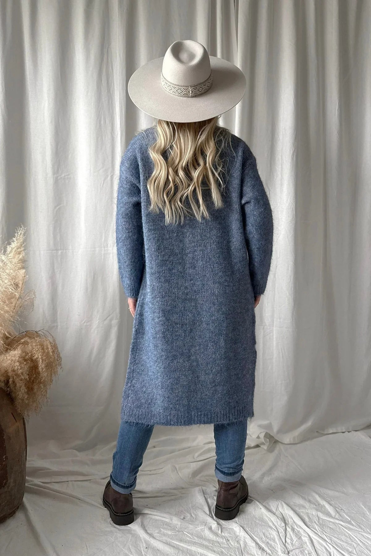 Bypias Sunday Mood Cardigan - Denim Blue LUXAMORE  