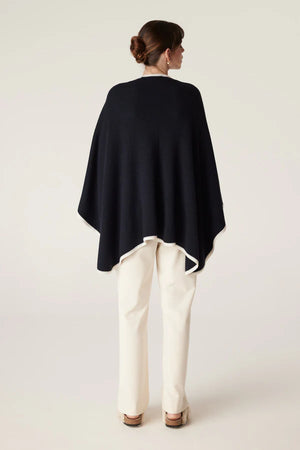 Pre Order Cable The Glenelg Merino Cape - Midnight Navy