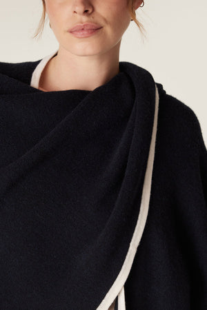 Pre Order Cable The Glenelg Merino Cape - Midnight Navy