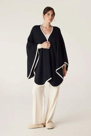 Pre Order Cable The Glenelg Merino Cape - Midnight Navy